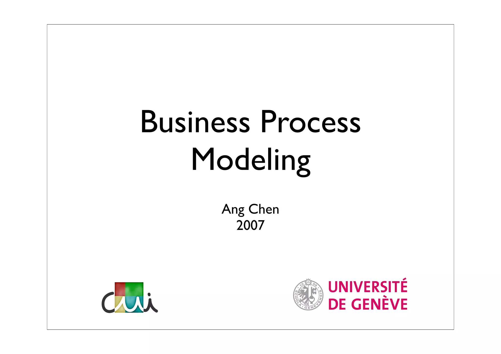 Business Process Modeling