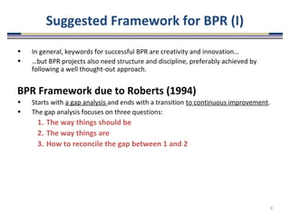 Bpm framework overview & guidelines - learn by characteristics | PPT