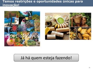 Temos restrições e oportunidades únicas para
inovação!




         Já há quem esteja fazendo!
                                               20
 