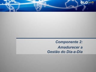 Componente 2:
     Amadurecer a
Gestão do Dia-a-Dia
 