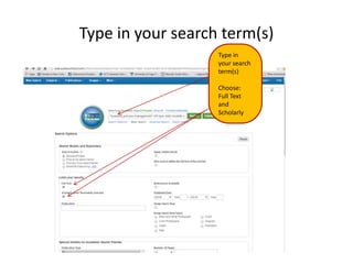 Type in your search term(s)
Type in
your search
term(s)
Choose:
Full Text
and
Scholarly
 