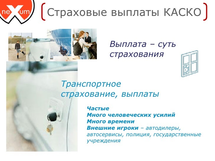 Каско страхование условия выплаты