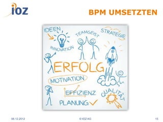 BPM UMSETZTEN




06.12.2012   © IOZ AG          15
 