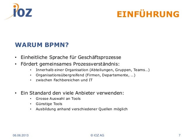 business model process notation version and 2.0 (bpmn) BPMN 2.0 Einfühung