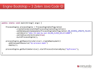 Engine Bootstrap = 3 Zeilen Java Code 
 