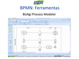 BPMN: Ferramentas
 BizAgi Process Modeler
 
