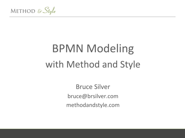 BPMN Modeling with Method and Style | PDF | Computing | Technology ...