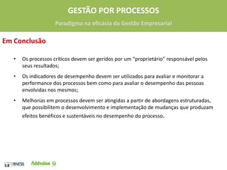 O estudo e descrição de processos permiteIncremento da rendibilidade de cada processo e globalClarificação de responsabilidades Identificação dos meios humanos e tempos afectos a cada actividadeAvaliação dos custos resultantes de cada tarefa e processoModelização do processo de acordo com o “caminho”, sem disfuncionalidades16