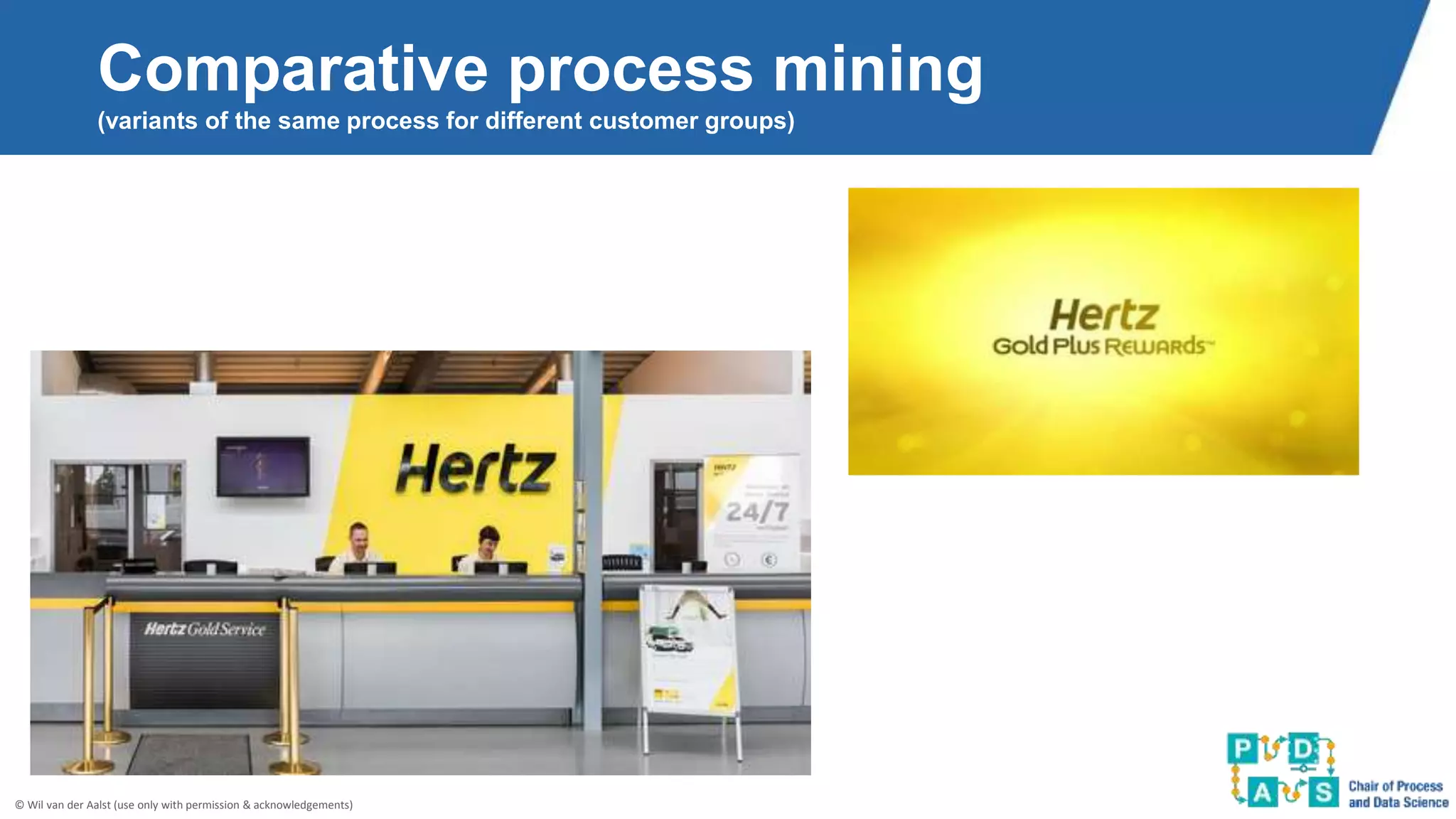© Wil van der Aalst (use only with permission & acknowledgements)
Comparative process mining
(variants of the same process for different customer groups)
 