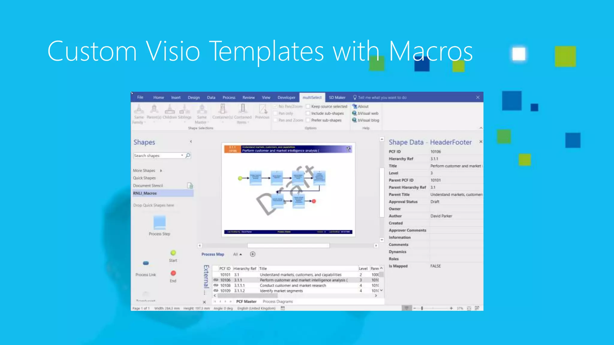 Custom Visio Templates with Macros
 