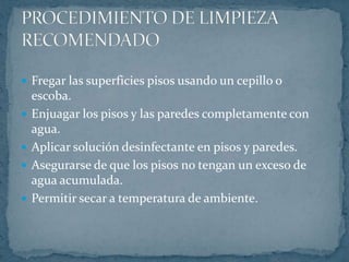 Las instalaciones sanitarias deberán estar fuera del área de producción para reducir los riesgos de contaminación cruzada por microorganismos patógenos, estas instalaciones deberán existir por separado para ambos sexos y contar al menos con un sanitario porcada 20 empleados.Es importante que en los sanitarios exista la señalización correspondiente que indique la forma adecuada de lavado de manos, así como áreas designadas en el exterior de estos, para que los empleados, coloquen el atuendo que les fue proporcionado.INSTALACIONES SANITARIAS
