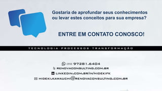 Gostaria de aprofundar seus conhecimentos
ou levar estes conceitos para sua empresa?
ENTRE EM CONTATO CONOSCO!
 