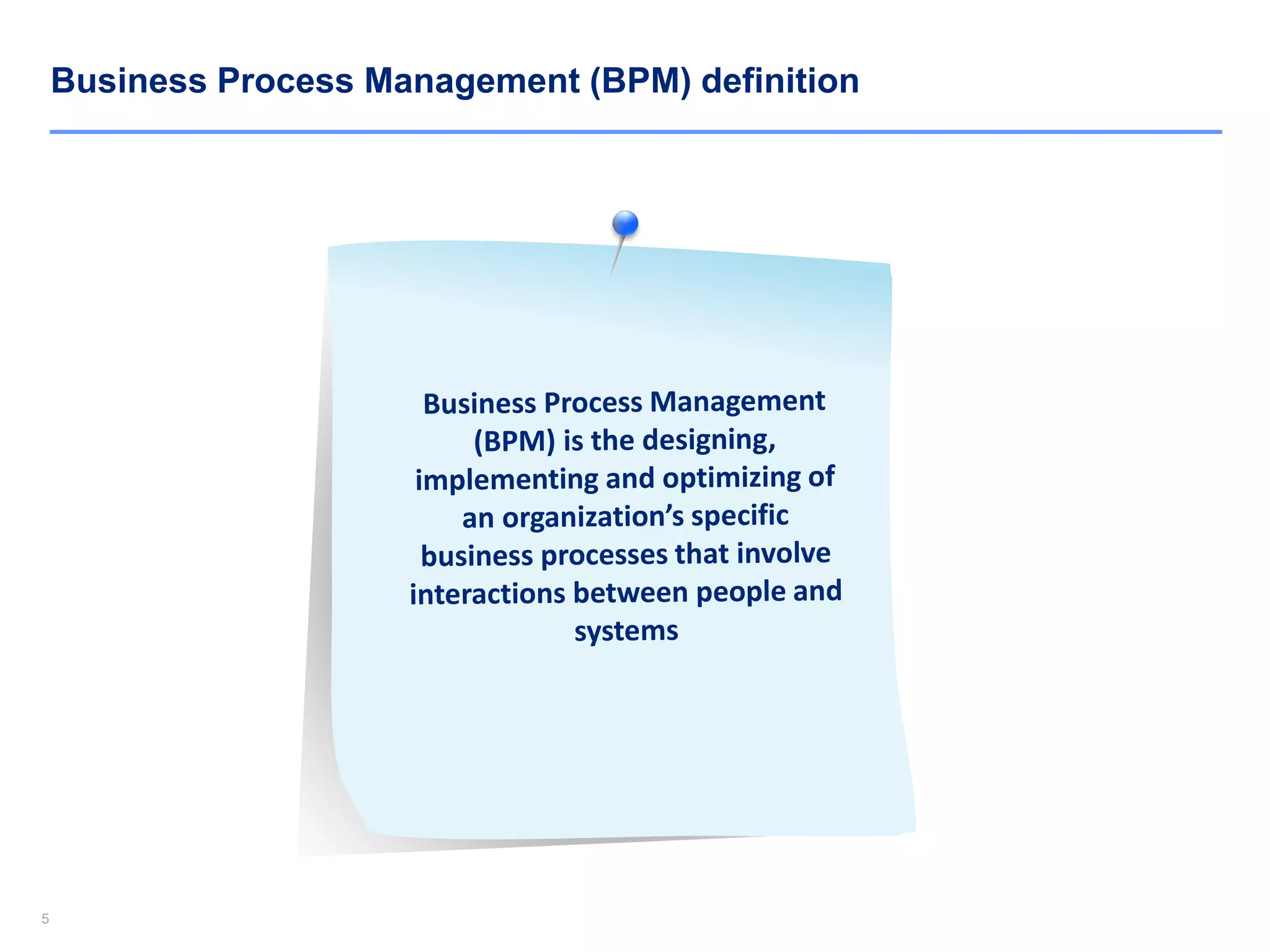 55
Business Process Management (BPM) definition
 
