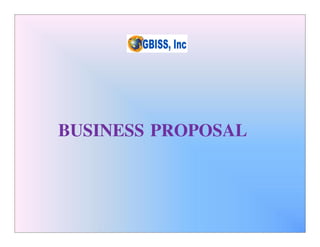 BUSINESS PROPOSAL
 