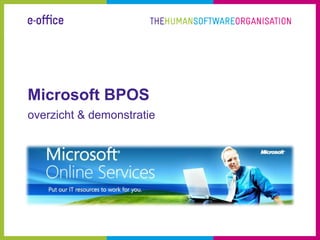 Microsoft BPOS overzicht & demonstratie 