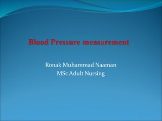Ronak Muhammad Naaman
MSc Adult Nursing
 