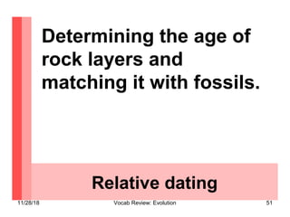 Evolution Vocabulary Flash Cards | PPT