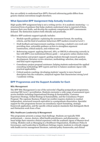 Comprehensive BPP University Assignment Help for Postgraduate Success ...