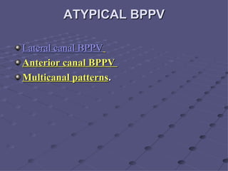 Benign Paroxysmal Positional Vertigo | PPT | Free Download