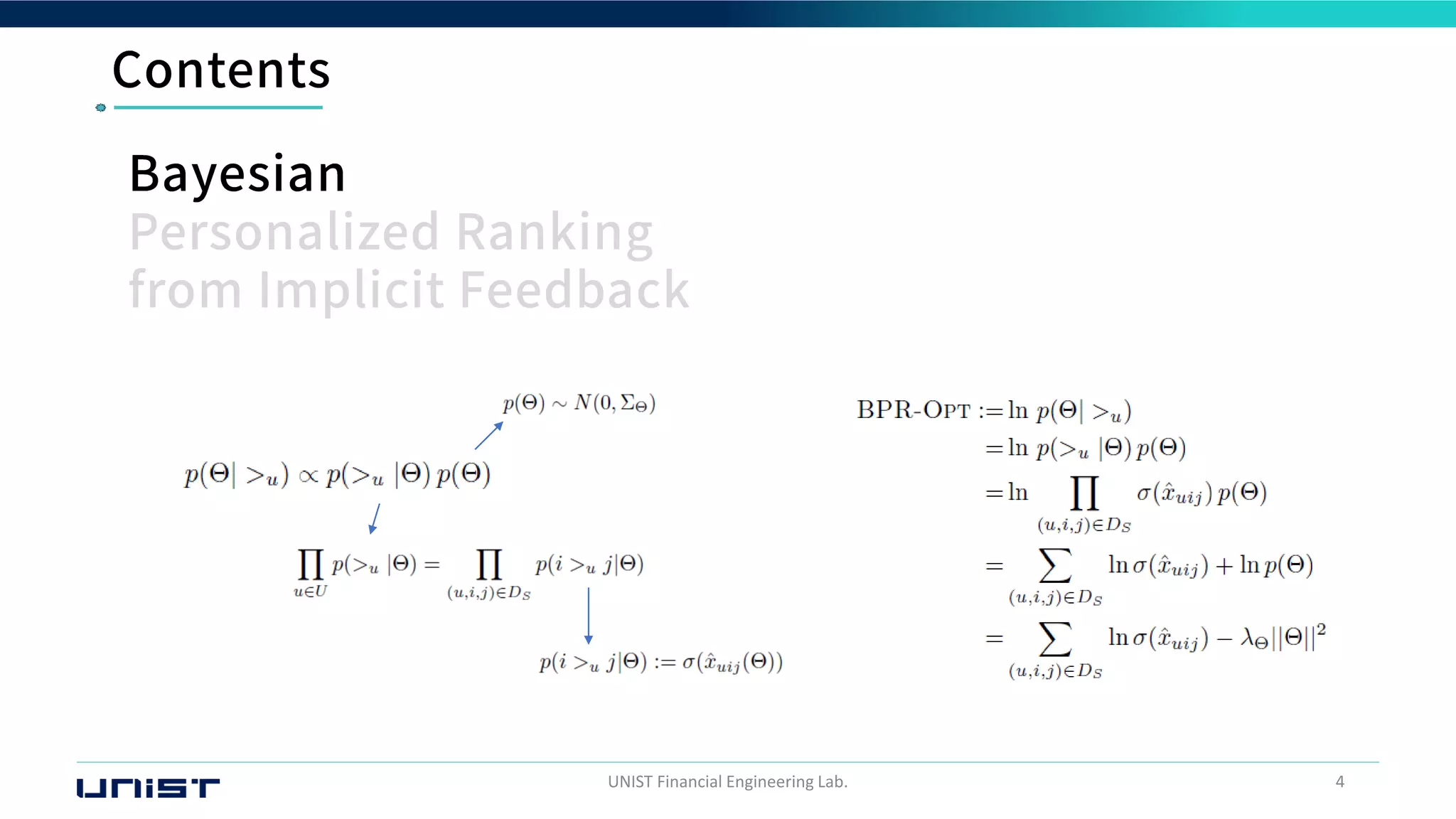 UNIST Financial Engineering Lab. 4
 