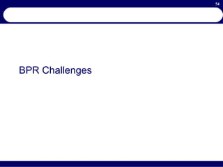 BPR Challenges 