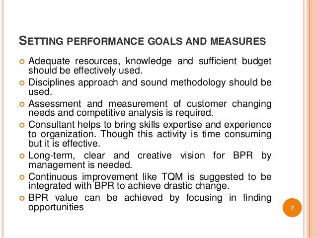 success and failure factors of bpr The success factors significantly related to accomplishing bpr project targets may be considered necessary but not necessarily sufficient for bpr success these success factors may lead to an operational definition of success, without necessarily leading to competitive advantages or improvement in company performance. success and failure factors of bpr The success factors significantly related to accomplishing bpr project targets may be considered necessary but not necessarily sufficient for bpr success these success factors may lead to an operational definition of success, without necessarily leading to competitive advantages or improvement in company performance.
