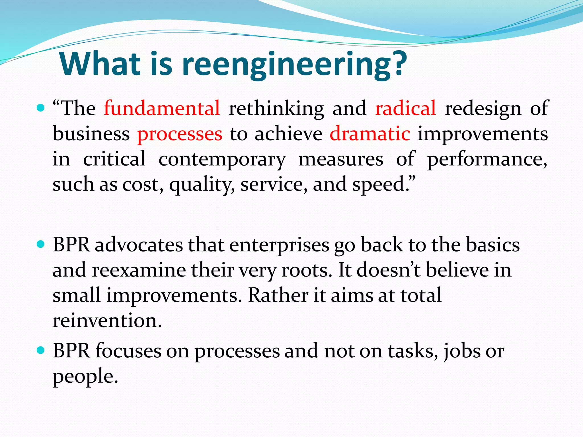 Business Process Reengineering | PPT