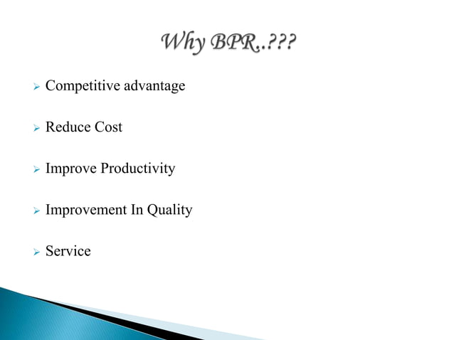 Business Process Re-Engineering | PPT