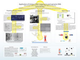 Application of shotgun DNA mapping to yeast genomic DNA
                                                                  ...