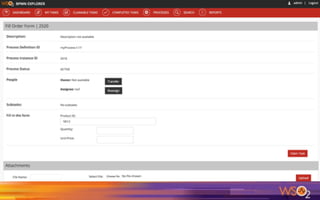Deployed applications
o BPMN Explorer : https://127.0.0.1:9443/bpmn-explorer
 