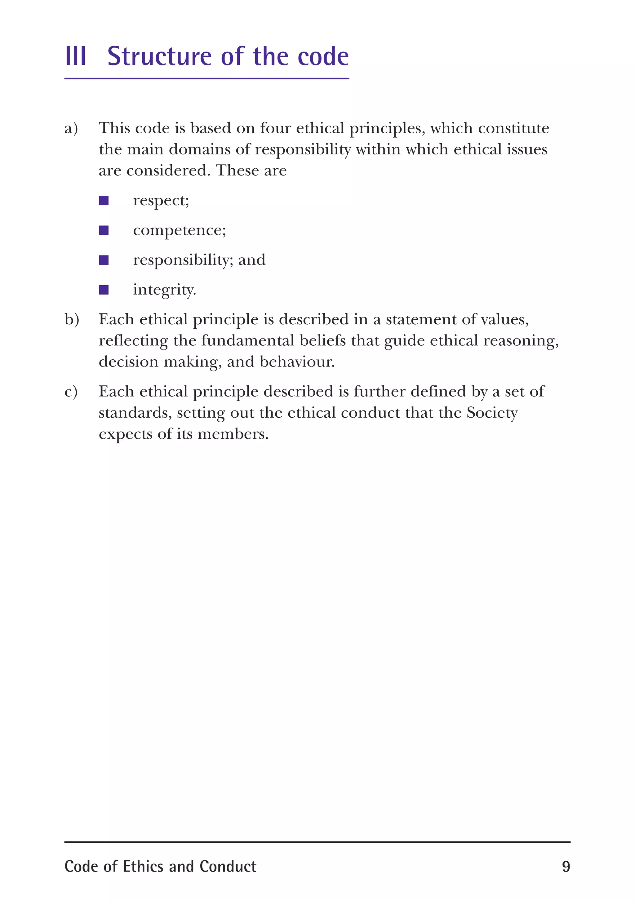Bps code of ethics | PDF