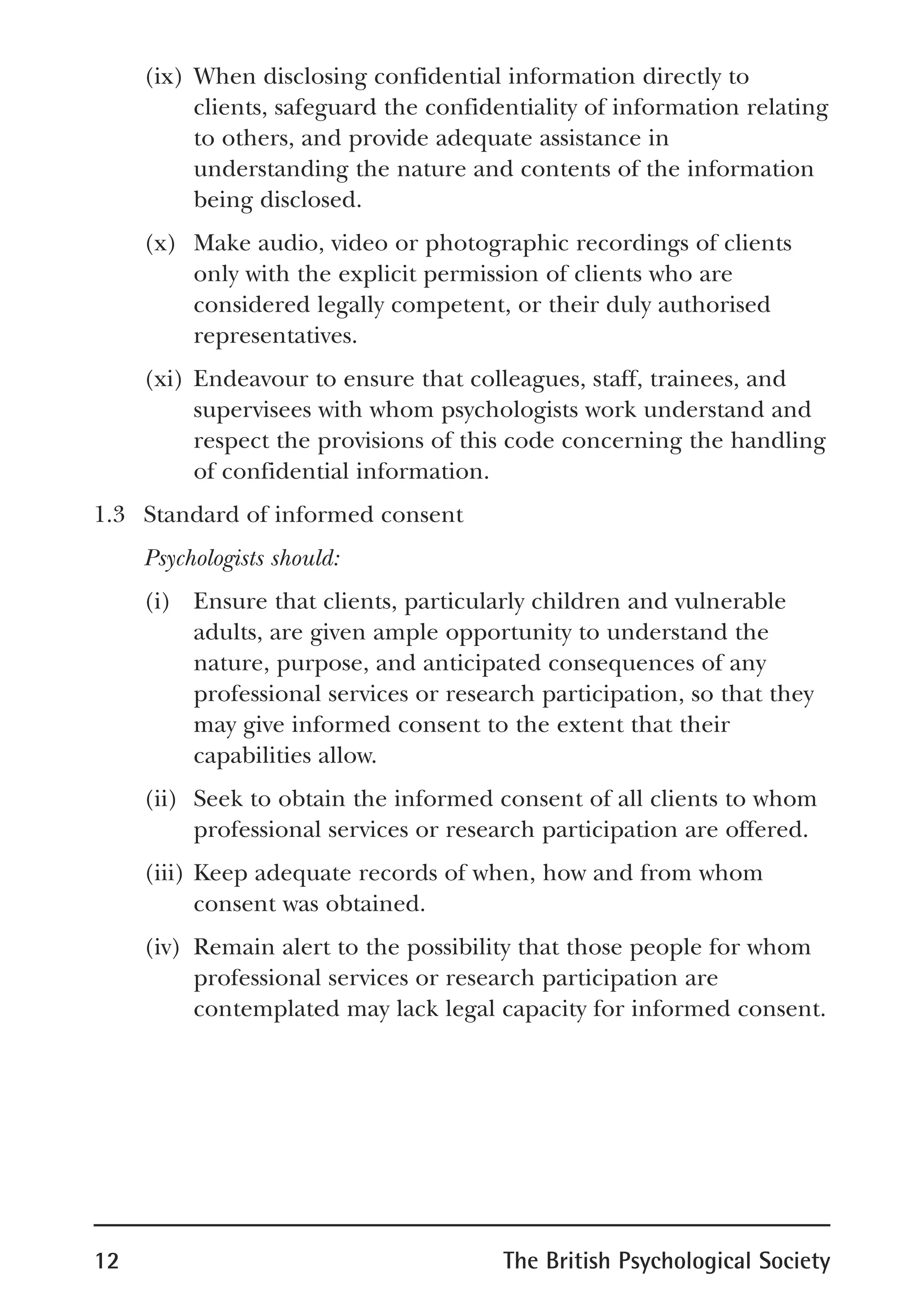 Bps code of ethics | PDF