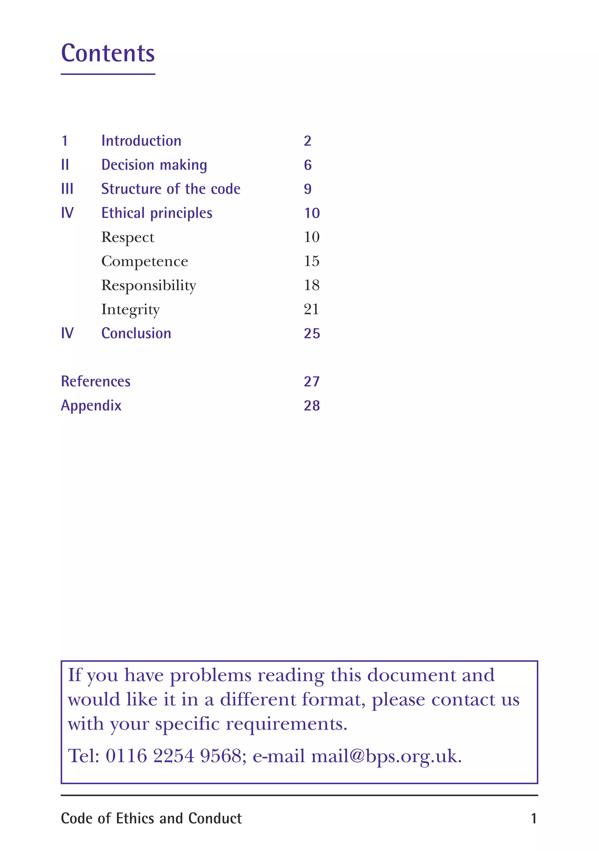 Bps code of ethics | PDF