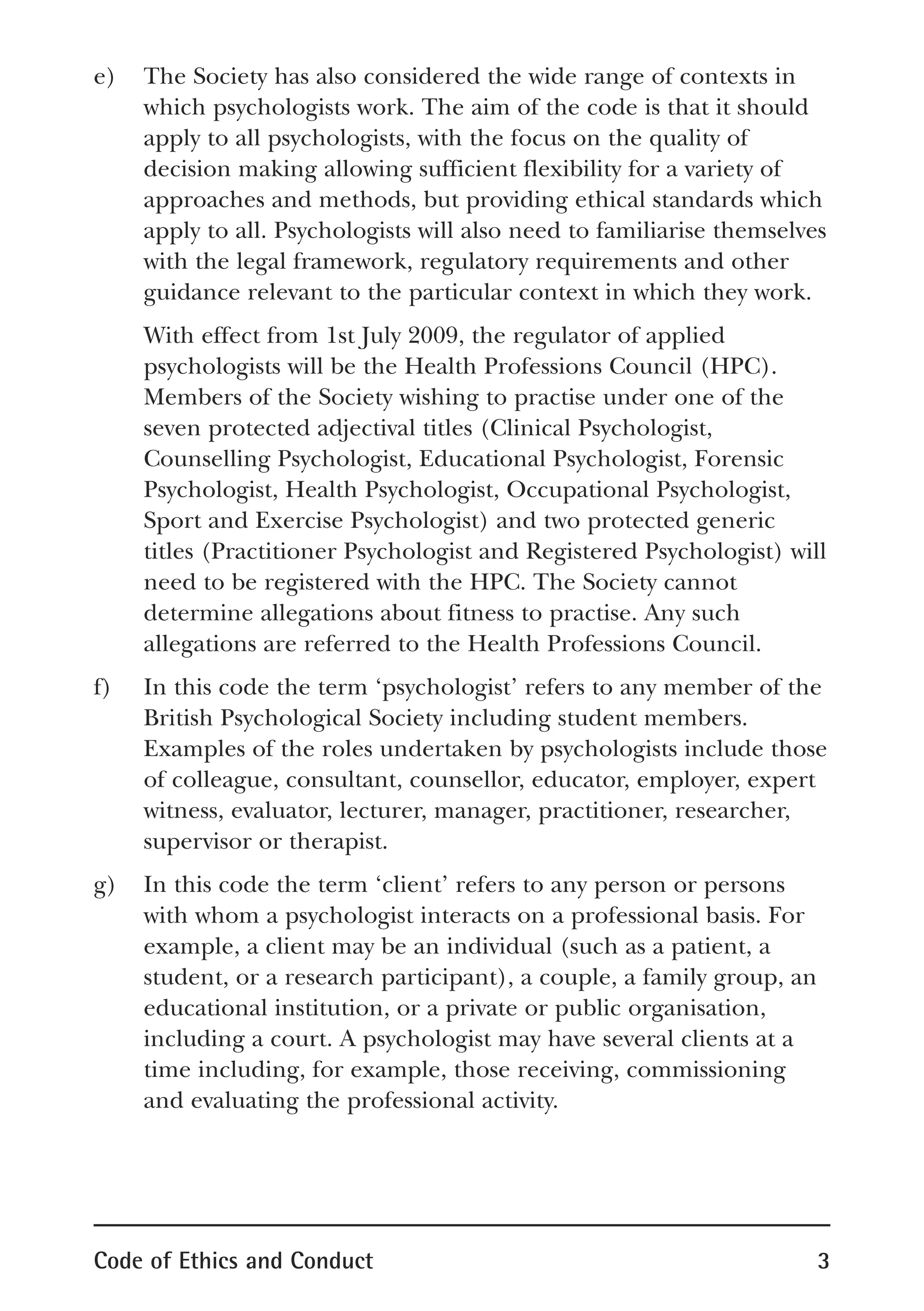 Bps code of ethics | PDF