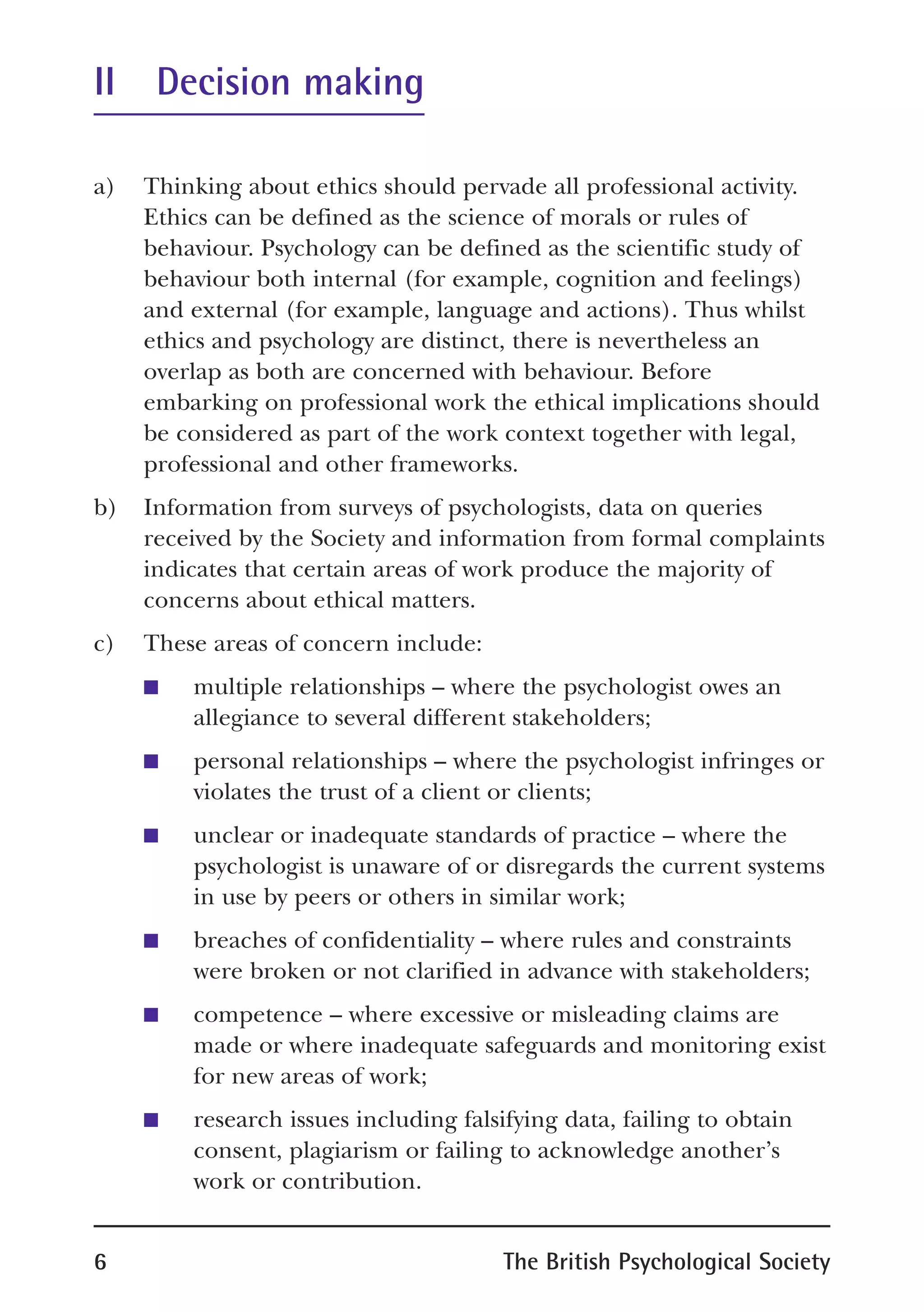 Bps code of ethics | PDF