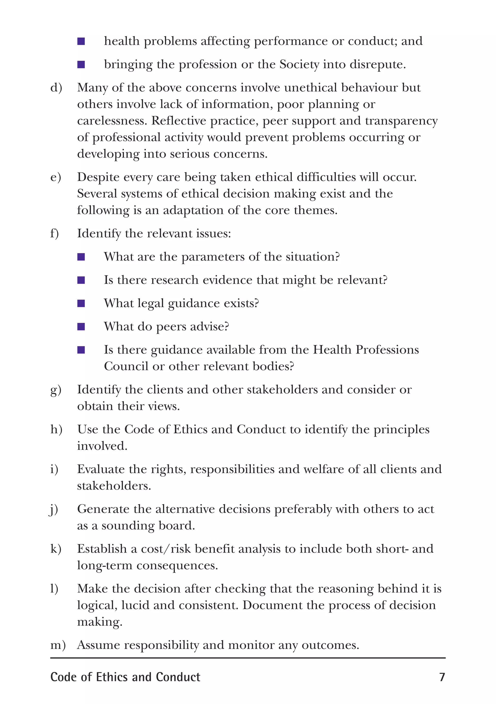 Bps code of ethics | PDF