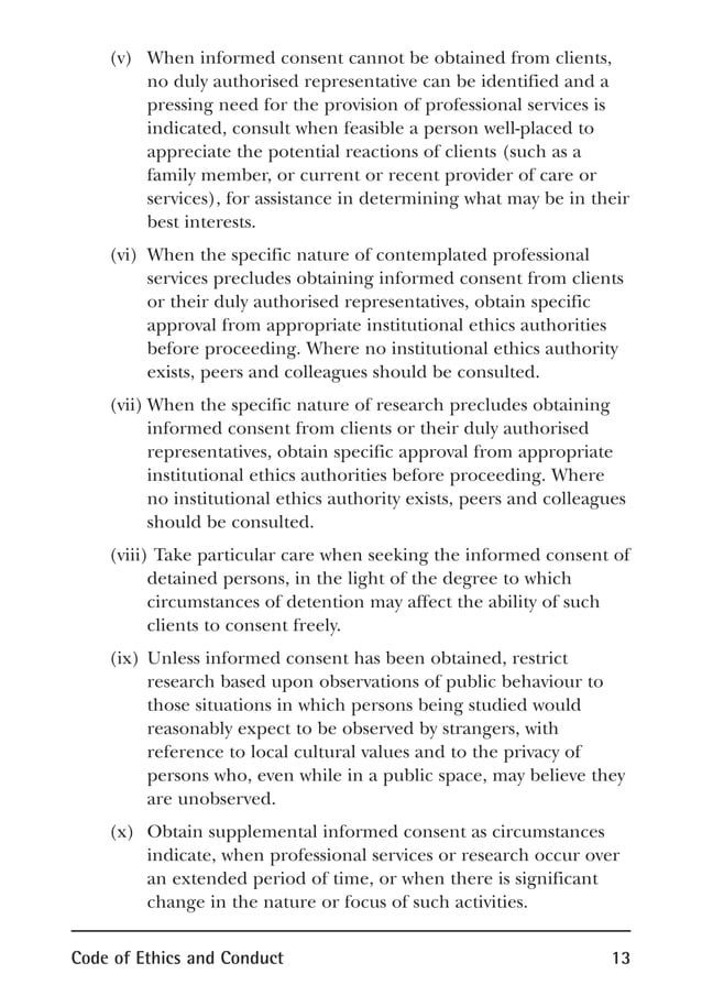 Bps code of ethics | PDF