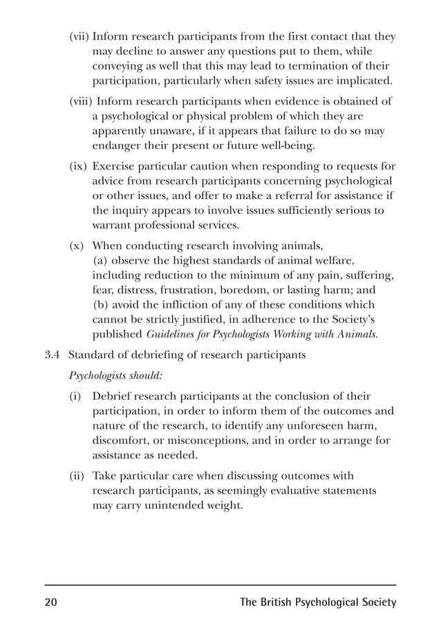 Bps code of ethics | PDF