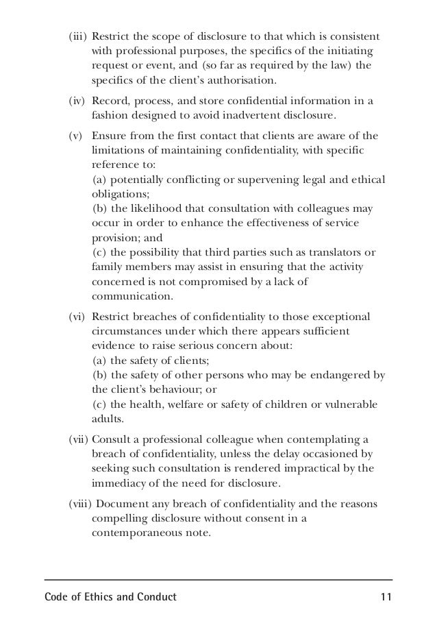 Bps code of ethics