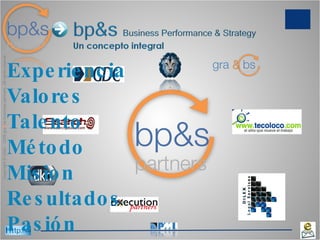 Experiencia Valores Talento Método Mision Resultados Pasión 