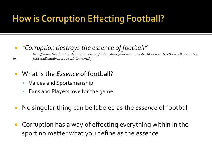 Corruption in World Football