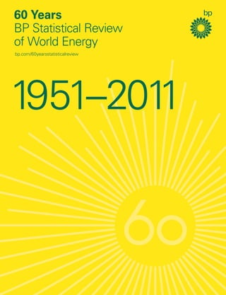 60 Years
BP Statistical Review
of World Energy
bp.com/60yearsstatisticalreview
1951–2011
 