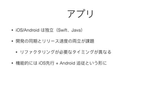 • iOS/Android Swift Java
•
•
• iOS + Android
 