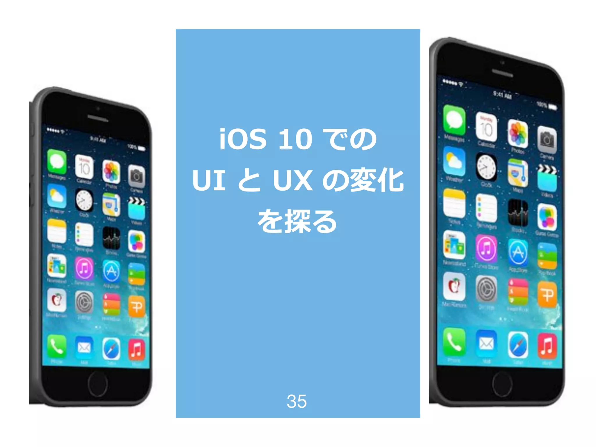 iOS  10  での  
UI  と  UX  の変化
を探る
35
 