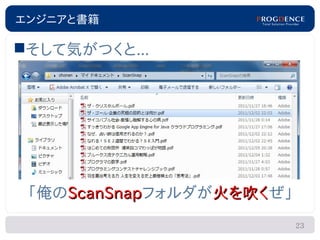 エンジニアと書籍

そして気がつくと...




 「俺のScanSnapフォルダが火を吹くぜ」
    ScanSnap     火を吹く
                          23
 