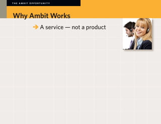 THE AMBIT OPPORTUNITY




Why Ambit Works
        	 	A service — not a product


        	
 