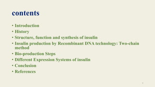 Microbial Insulin Production powerpoint presentation | PPTX