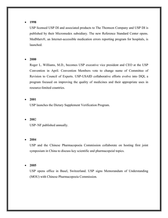 BP & USP History, Editions, Volumes & Appendices by Dr. Ashfaq | PDF ...