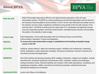 British Photovoltaic Association | PPTX