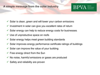British Photovoltaic Association | PPTX